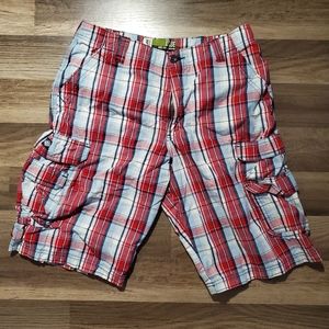 Plaid Lee Dungaree Loose Shorts